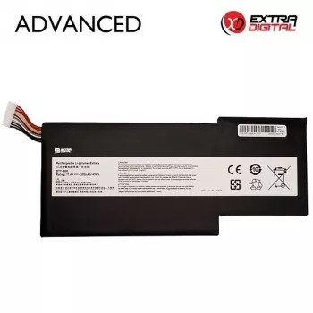 Extra Digital Advanced Bateria de substituição para portátil MSI BTY-M6K, 4300mAh, 11.4V, Li-ion, 3 células, preto