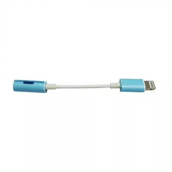 Adaptador EXTRA DIGITAL Lightning para tomada de auscultadores de 3,5 mm – branco, cabo de 10 cm, DAC, compatível com MFi