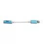 Adaptador EXTRA DIGITAL Lightning para tomada de auscultadores de 3,5 mm – branco, cabo de 10 cm, DAC, compatível com MFi