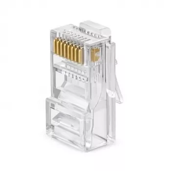 EXTRA DIGITAL Fichas modulares RJ45 UTP Cat5e (8P8C, 50µ banhado a ouro, pack de 100)