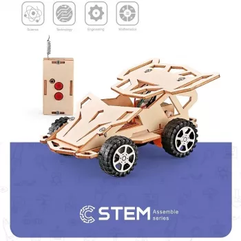Kit de construção em madeira EXTRA DIGITAL carro telecomandado modelo educativo