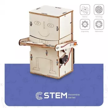 EXTRA DIGITAL Kit de madeira mealheiro robô, modelo didático