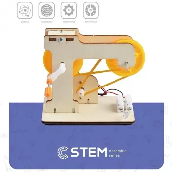 EXTRA DIGITAL Kit de construção em madeira Gerador rotativo Modelo didático