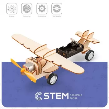 Kit de construção em madeira EXTRA DIGITAL avião monohélice modelo didático