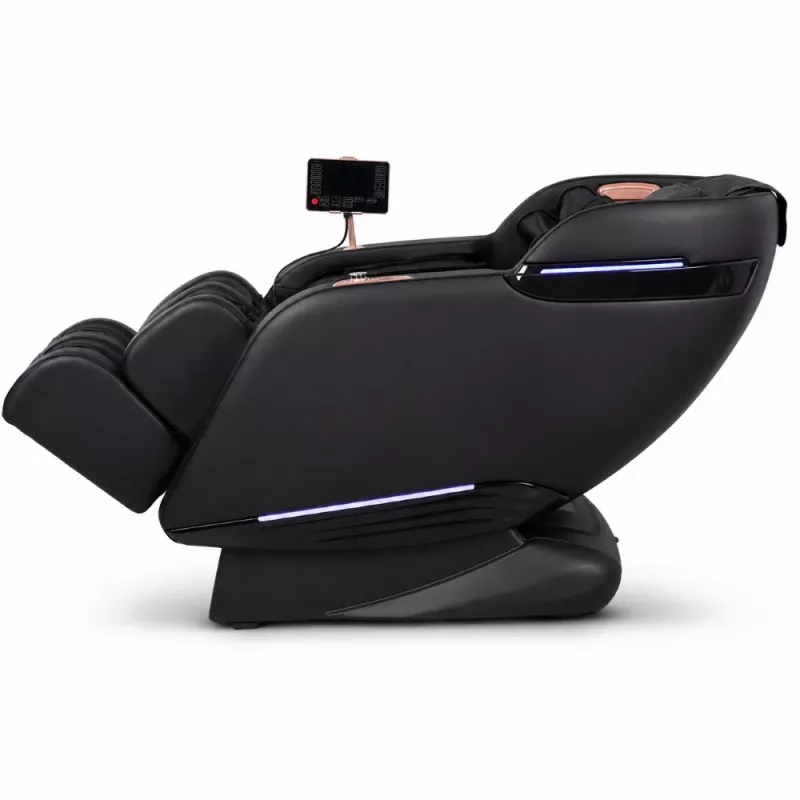 EXTRALINK Cadeira de massagem 3D Zero Gravity Preta-Prateada