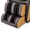 EXTRALINK 3D poltrona de massagem Zero Gravity com detalhes em madeira, preto/castanho