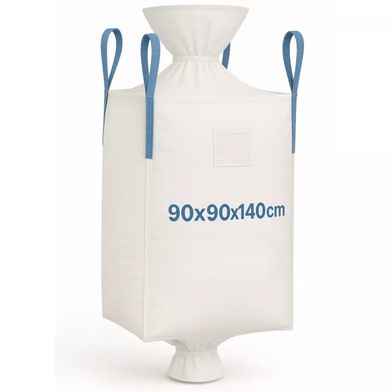 EXTRALINK Big Bag U+2 90x90x140cm 1000kg branco FIBC saco a granel com boca de descarga