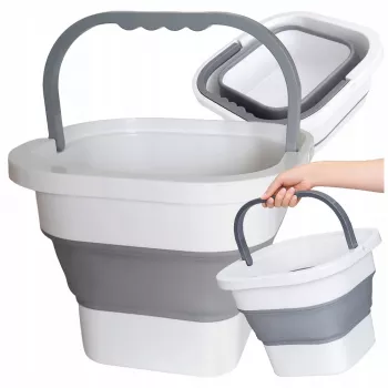 EXTRALINK Black Forest Balde de silicone dobrável 10L balde de campismo portátil