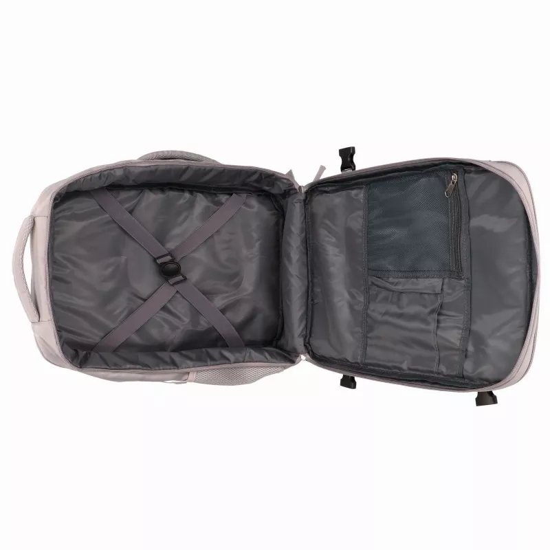 Mochila de cabine EXTRALINK Black Forest KM03 45x20x30 cm com 2 necessaires – cinzento