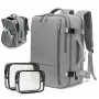 Mochila de cabine EXTRALINK Black Forest KM03 45x20x30 cm com 2 necessaires – cinzento