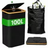 EXTRALINK Black Forest cesto dobrável para recolha de garrafas retornáveis, 100L, preto