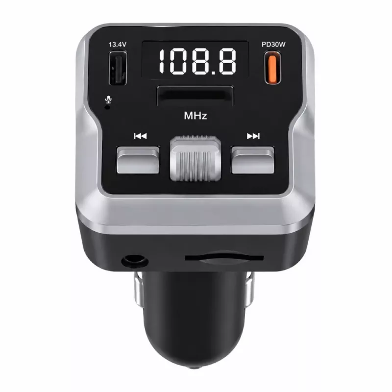 EXTRALINK Transmissor FM Bluetooth com 2 Portas de Carregamento USB e Ranhura para Cartão MicroSD