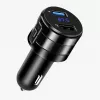 EXTRALINK Transmissor FM Bluetooth com Carregador 2x USB, Kit Mãos-Livres, Preto