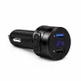 EXTRALINK Transmissor FM Bluetooth com Carregador 2x USB, Kit Mãos-Livres, Preto