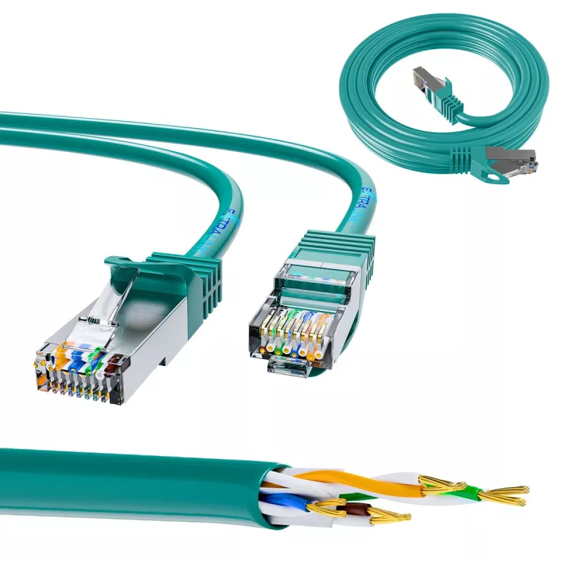 Cabo de rede LAN Extralink Cat.6 FTP 10m, cabo de rede de cobre, par entrançado 1Gbit/s
