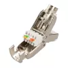 Extralink Ficha RJ45 CAT6A sem ferramentas – Ficha Ethernet UTP 8P8C dourada 10Gbps
