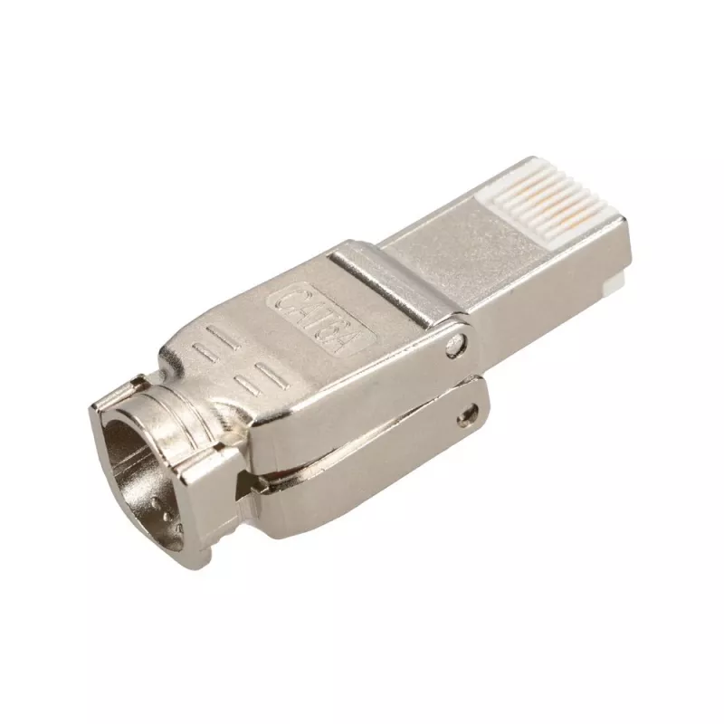Extralink Ficha RJ45 CAT6A sem ferramentas – Ficha Ethernet UTP 8P8C dourada 10Gbps