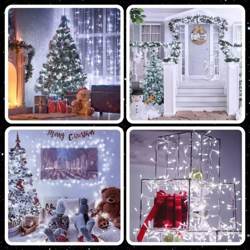 Iluminação de Natal EXTRALINK 300 LED exterior interior branco frio 21,7m
