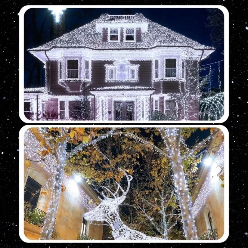 Iluminação de Natal EXTRALINK 300 LED exterior interior branco frio 21,7m