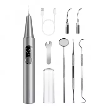 Removedor de tártaro ultrassónico EXTRALINK CS-02 com câmara, 5 modos, Wi-Fi, LED, IPX7, USB-C