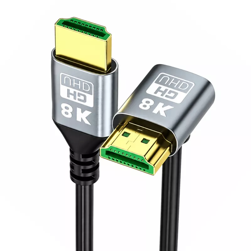 EXTRALINK Cabo HDMI 2.1 8K HDR 2M Angulado para Cima Preto