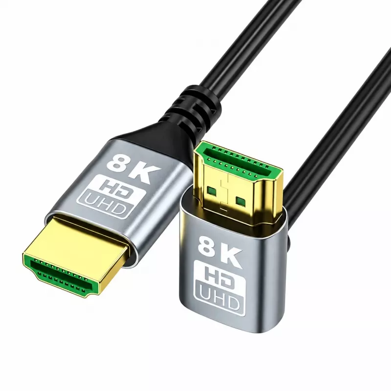 EXTRALINK Cabo HDMI 2.1 8K HDR 2M Angulado para Cima Preto