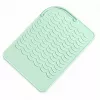EXTRALINK HOME Tapete de Silicone Resistente ao Calor para Ferro de Alisar, 22x16 cm, Verde