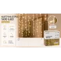 Cortina Extralink Icicle, 500 LEDs Branco Quente + Flash Frio, Comprimento 3 + 20 m
