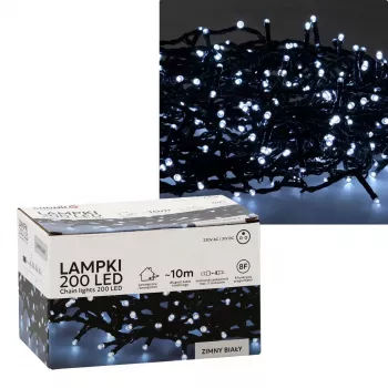 Fita de luzes LED Extralink 200 LEDs branco frio 10m + 3m IP44 interior/exterior