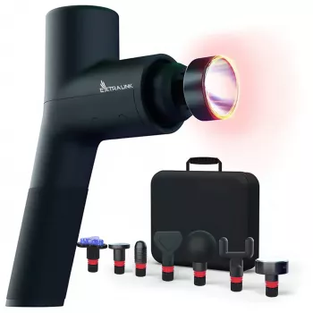 Pistola de massagem Extralink Massage Gymgun Fit 2.0 Pro, 7 acessórios, 6 modos