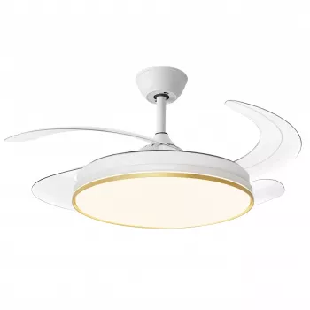 Ventilador de teto inteligente Extralink Phantom Wing 42 Smart WiFi - branco, 107 cm, controlo por app WiFi