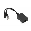 Extralink Inversor PoE 1 porta, entrada 1x 1000Mb/s RJ45/fêmea 10-30V, saída 48V