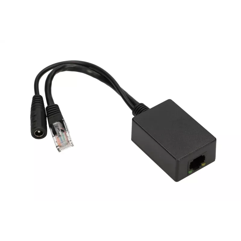 Extralink Inversor PoE 1 porta, entrada 1x 1000Mb/s RJ45/fêmea 10-30V, saída 48V