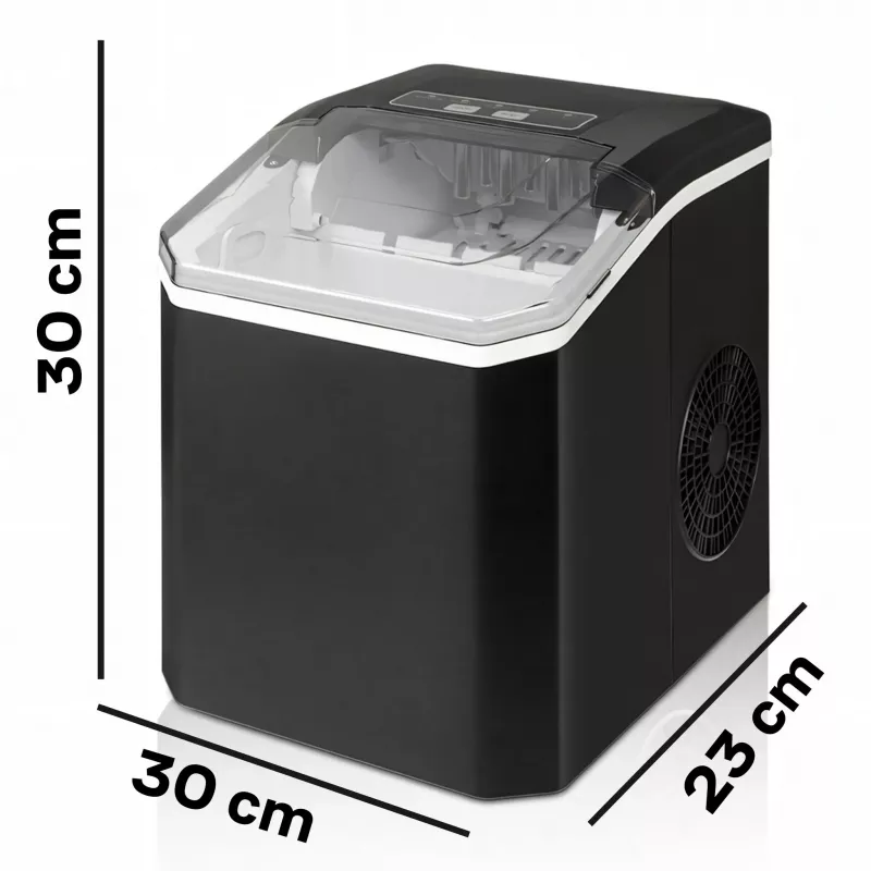 Extralink SmartLife Cube Ice Lite máquina de cubos de gelo - 12 kg/24h, depósito de 1,8L, Bullet Ice, preto