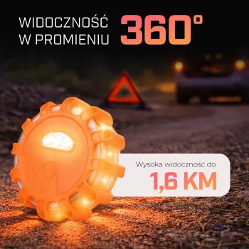 Extralink Smartlife Sinalizador LED de estrada, USB-C, âmbar, IP67