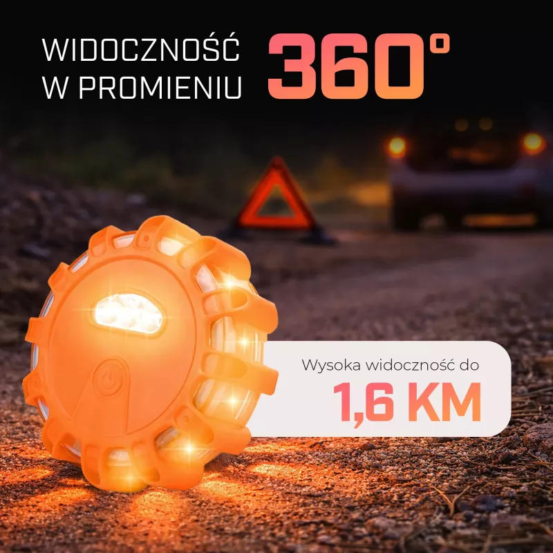 Extralink Smartlife luz de sinalização LED, USB-C, âmbar, IP67