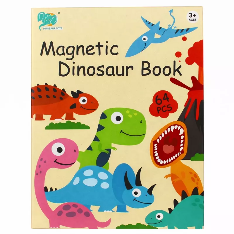 EXTRALINK TOYS Livro de quebra-cabeças magnético 64 peças dinossauros