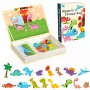 EXTRALINK TOYS Livro de quebra-cabeças magnético 64 peças dinossauros