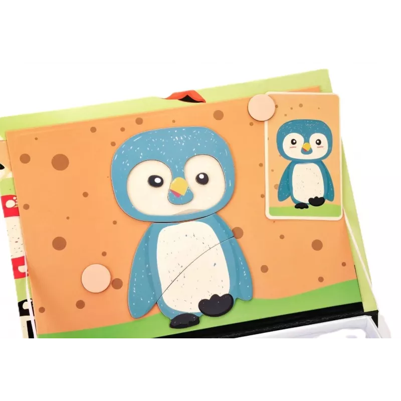 Livro de puzzles magnético EXTRALINK TOYS Animals 68 peças
