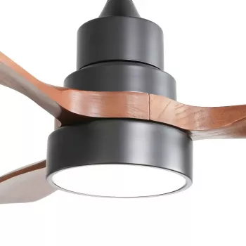 Extralink Walnut Dark 48 ventoinha de teto Smart WiFi, Dark Walnut, 122 cm, controlo por app