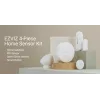 Kit de sensores EZVIZ CS-B1 para casa – gateway Zigbee 3.0, detetor de movimento PIR e sensor de contacto, Wi-Fi, sirene de 90 dB, branco