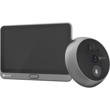Ezviz CS-CP4 2MP visor digital Wi-Fi para porta com ecrã de 4,3 polegadas, prateado