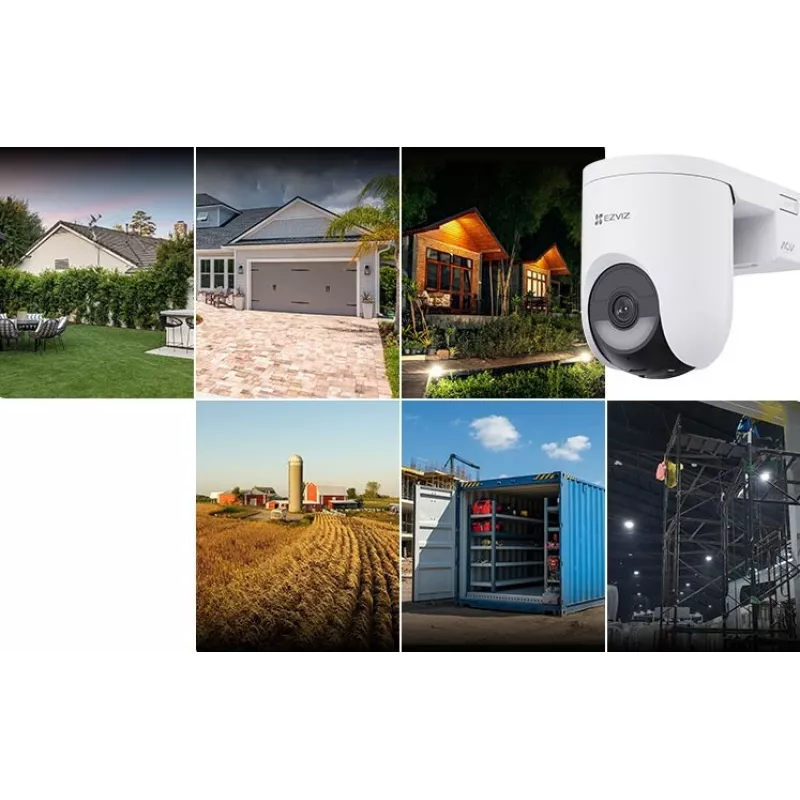 Câmara de bateria exterior PT EZVIZ HB8 Lite 4G (4MP, 2K+, Wi-Fi 6, 4G/LTE, deteção de pessoas e veículos por IA, visão noturna a cores)