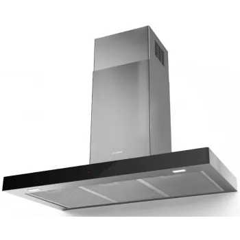Exaustor de parede Faber Stilo Glass Smart A90 com controlo por app Wi-Fi, 90 cm, aço inoxidável/vidro, energia A+, 700 m³/h