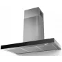 Faber Stilo Glass Smart A90 exaustor de parede, 90 cm, 690 m³/h, classe energética B, LED, preto/aço inoxidável