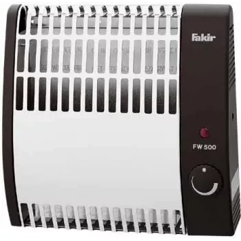 Fakir FW 500 aquecedor rápido cromado/antracite com termostato anti-gelo, convector de parede 500 W 6004006