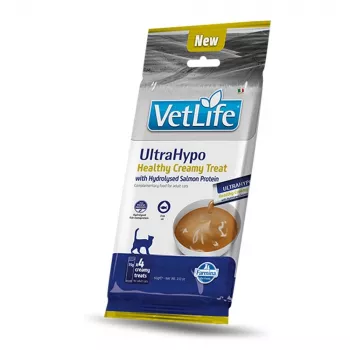 Snack FARMINA VET LIFE CAT ULTRAHYPO CREAMY com proteína de salmão hidrolisada 60g