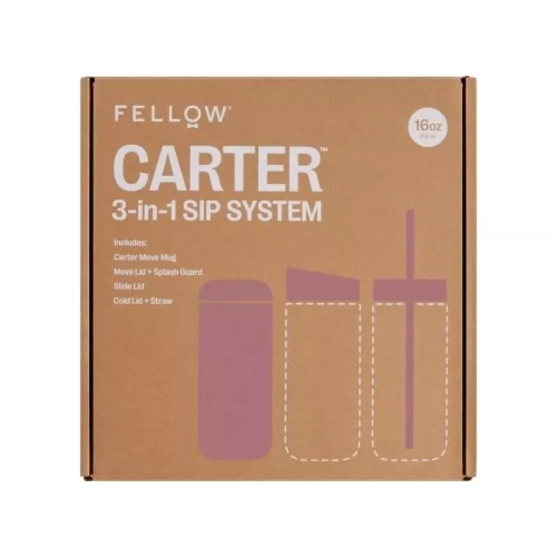 Fellow Carter Move Mug 3-in-1 473 ml copo térmico com 3 tampas Powder Pink