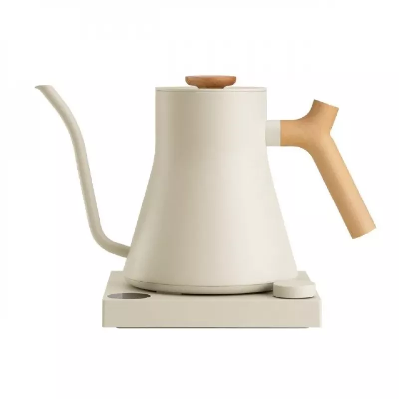 Fellow Stagg EKG PRO Chaleira elétrica pour-over 900ml bege sésamo com cabo de madeira