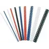 Fellowes 53315 lombadas de plástico, 12 mm, 21 anéis, A4, 80 folhas, preto, pack de 25